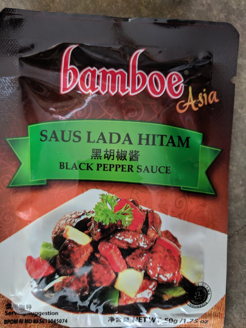 Black Pepper Sauce (Saus Lada Hitam) 1.75 Oz. by Bamboe