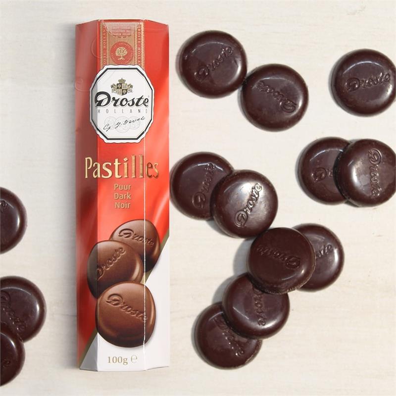 Dark Chocolate Pastilles (Chocolat Noir) 3.5 oz by Droste