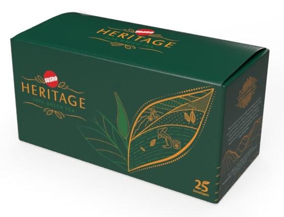 Green Teabags 2 grams, 25 teabags/box by Sosro