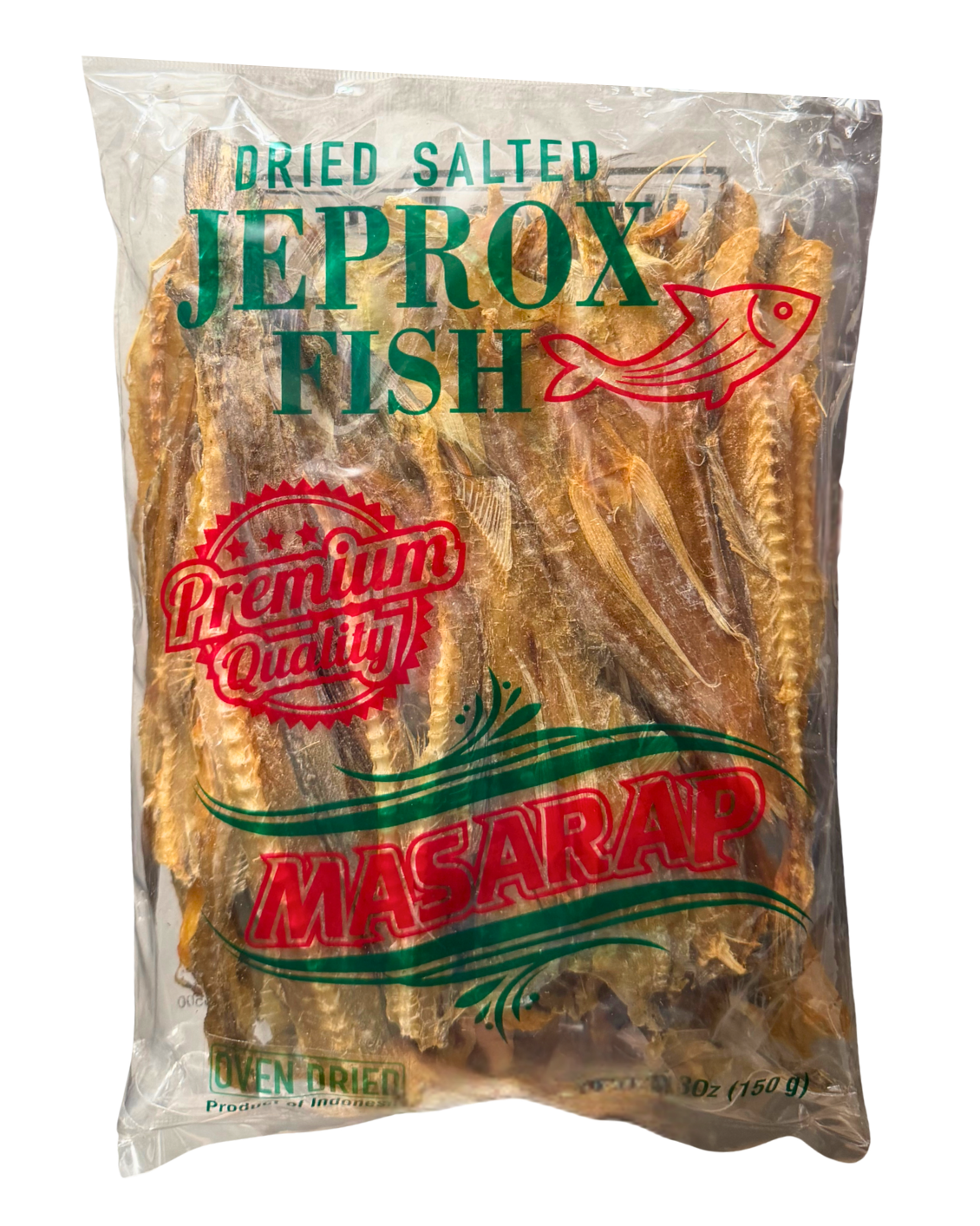 Dried Salted Fish Jambrong/Jeprox (Ikan Asin/Gereh) 5.3 oz by Masarap