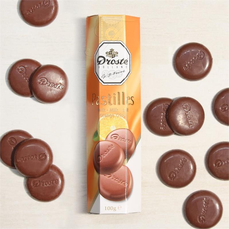 Milk Chocolate/Orange Crisps 3.5 oz by Droste