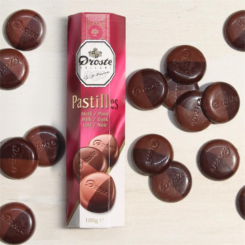 Milk/Dark Chocolate Pastilles 3.5 oz by Droste