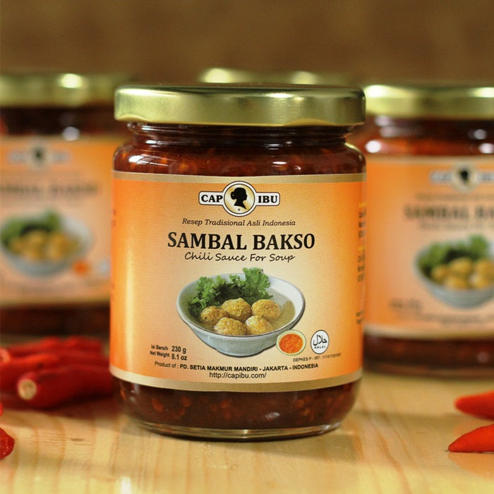 Sambal Bakso Chili Sambal Sauce for Soup 8.8 Oz. by Ibu