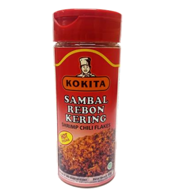Sambal Rebon Kering (Hot Shrimp Chili Flakes) 45g / 1.6oz by Kokita