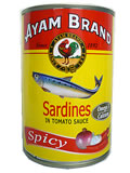 Sardine in Spicy Tomato Garlic Sauce by Ayam (5.5 Oz)
