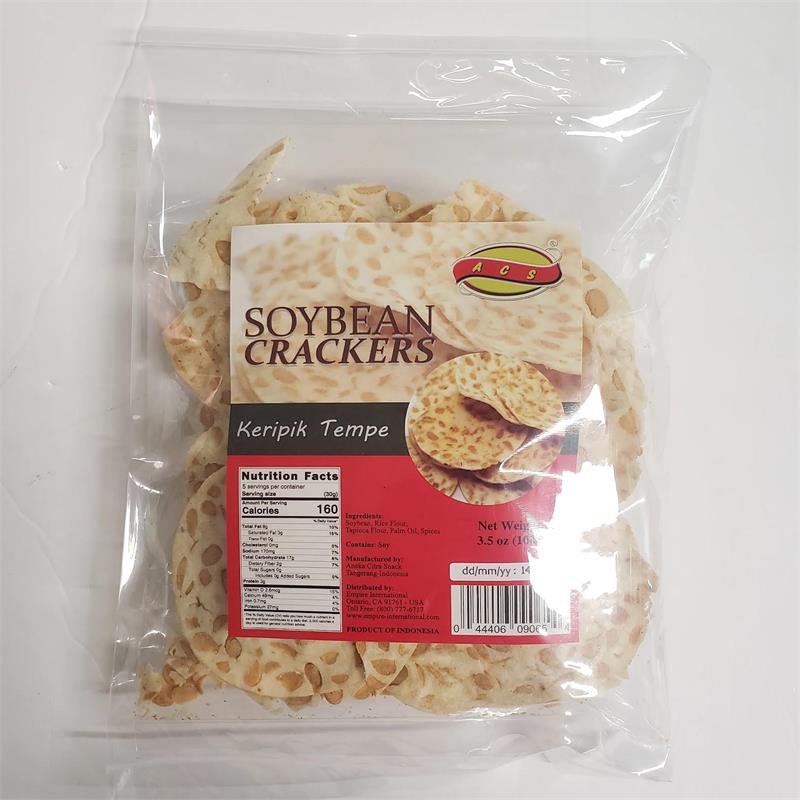 Soybean (Keripik Tempe) Crackers 3.5 oz by ACS