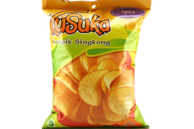 Spicy Cassava Chips (Kripik) 8 Oz. by Kusuka