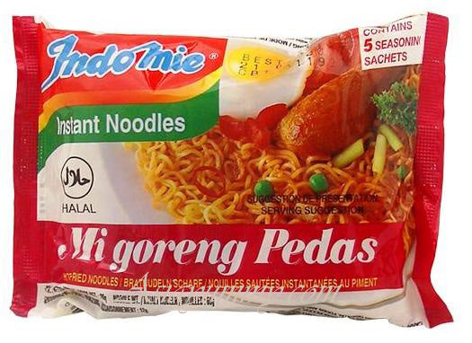 Spicy Fried Noodle (Mi Goreng Pedas) 2 Oz. by Indomie (Pack of 30)