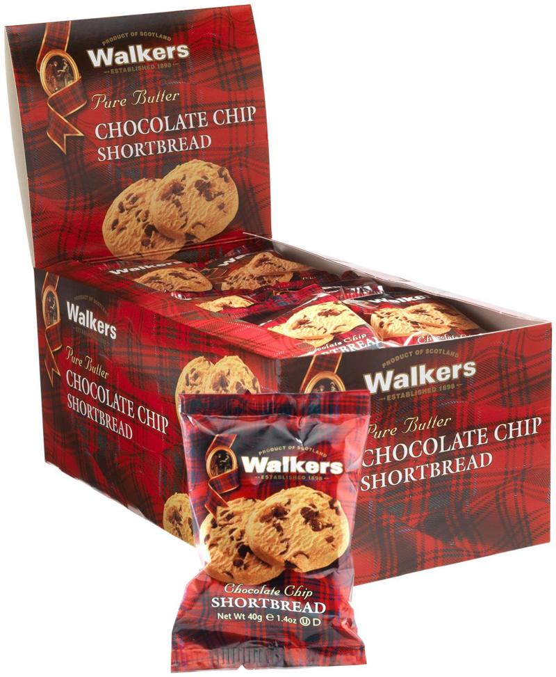 Walkers Shortbread Chocolate Chip Twin Packs (12 x 1.2 oz. packs)